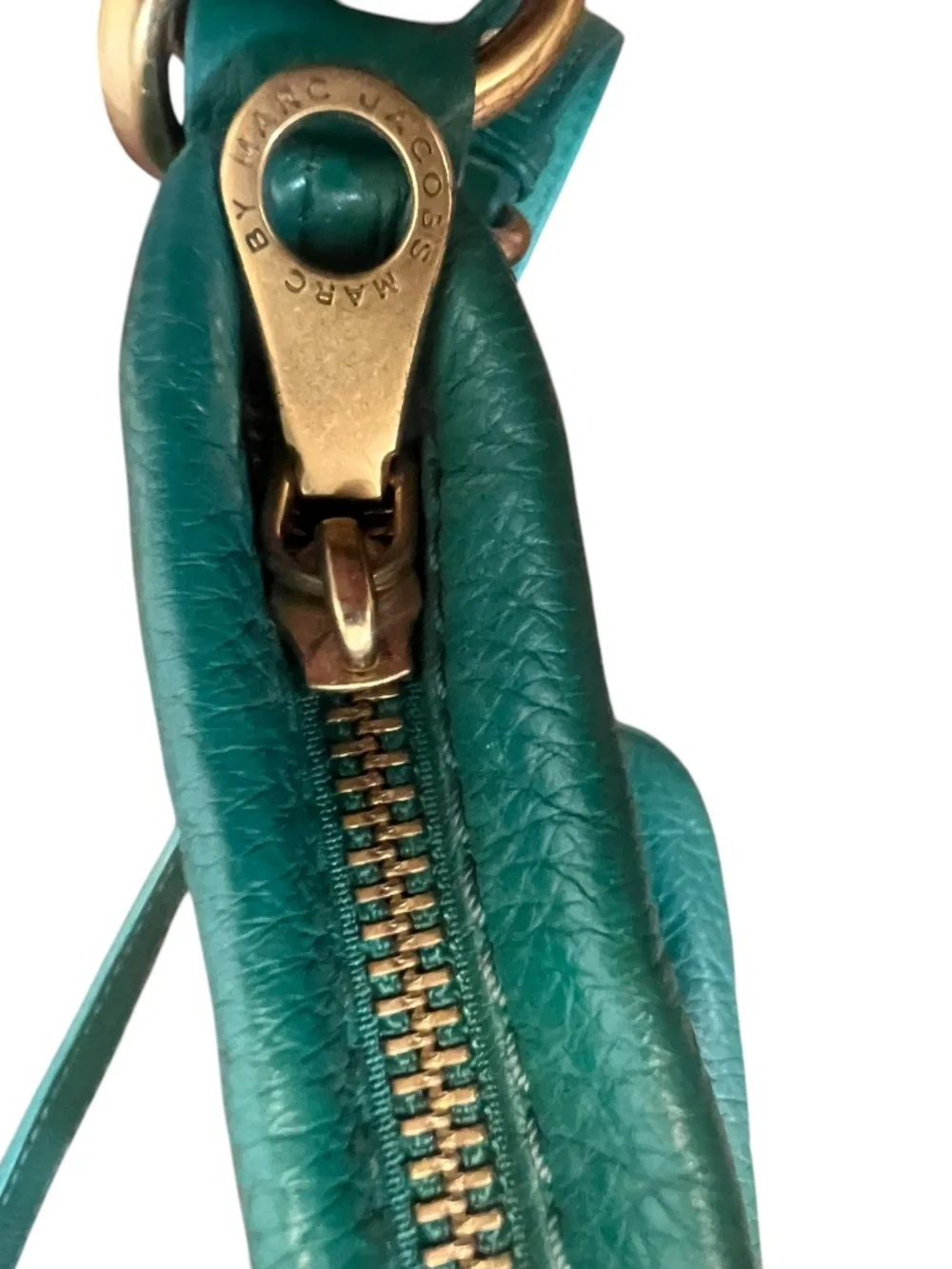 Marc by Marc Jacobs Teal Leather Crossbody Bag Y2K Vintage - Picture 7 of 12